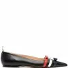 Thom Browne pointed ballerina pumps with bow detail