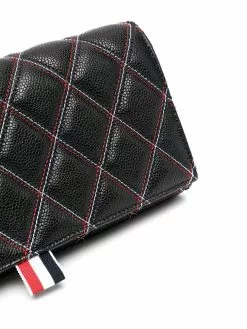 Thom Browne quilted-effect RWB shoulder bag