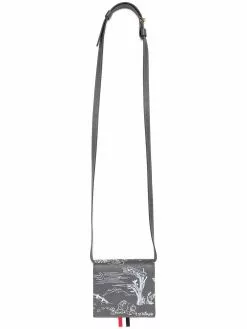 Thom Browne toile-print compact wallet