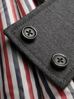 Thom Browne Norfolk open-pleat back overcoat