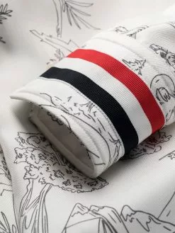 Thom Browne animal print pleated shirt dress