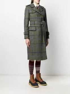 Thom Browne madras-check trench coat