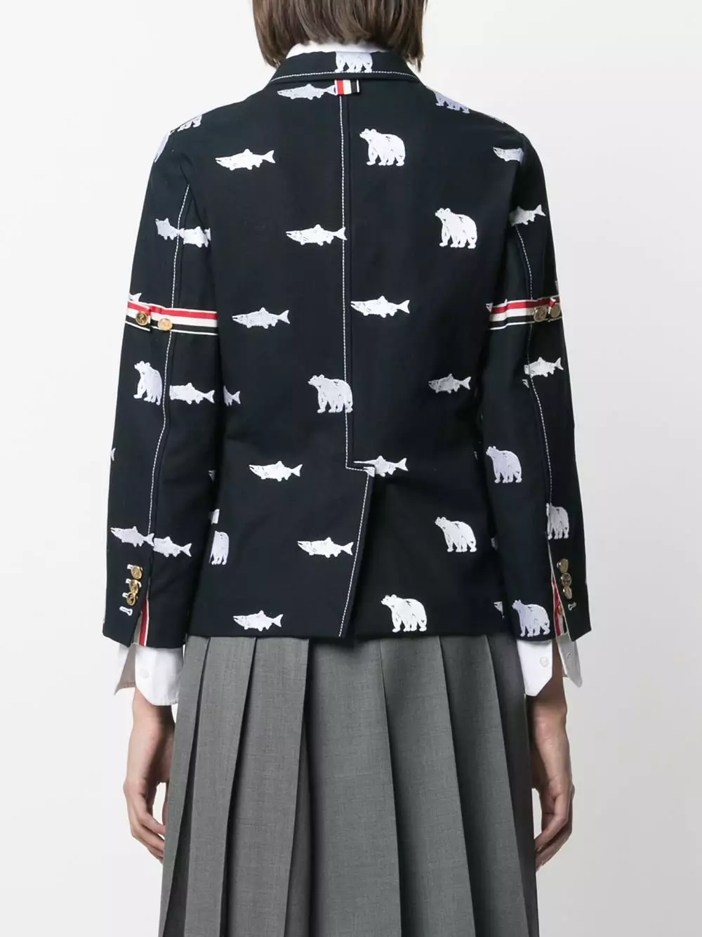 Thom Browne Bear salmon blazer jacket blazers of women 4 Thom Browne bear salmon blazer jacket