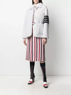 Thom Browne 4-Bar shearling jacket