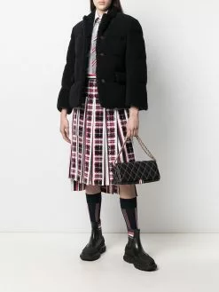 Thom Browne padded shearling sport coat