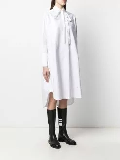 Thom Browne Tie fastening long sleeve shirt dress day dresses of women 9 Thom Browne tie-fastening long-sleeve shirt dress