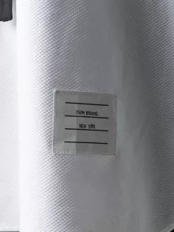 Thom Browne tie-fastening short-sleeve shirt