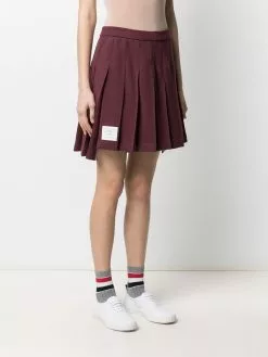 Thom Browne pleated cotton miniskirt