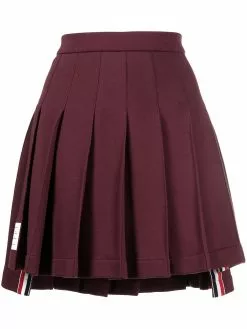 Thom Browne pleated cotton miniskirt