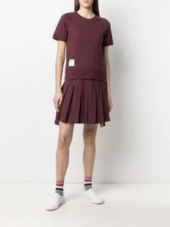 Thom Browne pleated cotton miniskirt