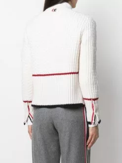 Thom Browne Fun-mix link-stitch cardigan