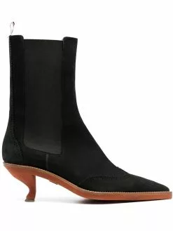 Thom Browne brogued wing-tip chelsea boot with sculpted heel