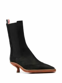 Thom Browne brogued wing-tip chelsea boot with sculpted heel