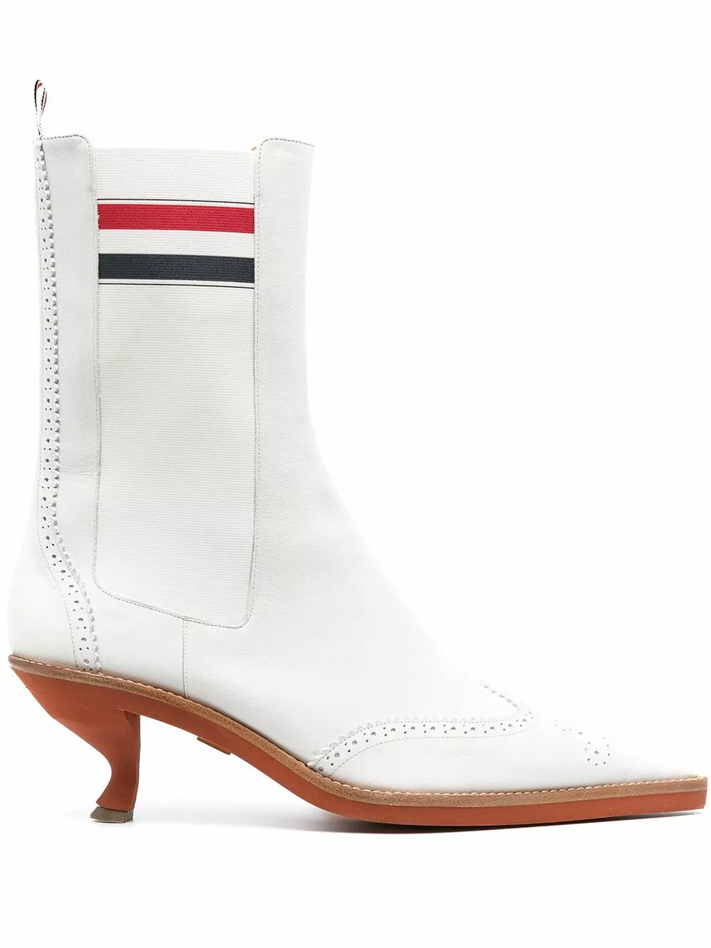 Thom Browne Brogued wing tip Chelsea boots of women 1 Thom Browne brogued wing-tip Chelsea boots