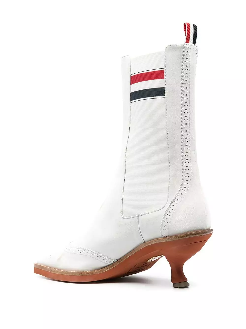 Thom Browne Brogued wing tip Chelsea boots of women 3 Thom Browne brogued wing-tip Chelsea boots