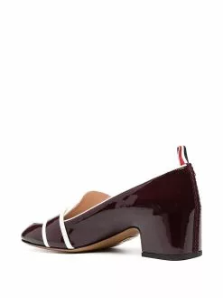 Thom Browne block-heeled loafers with logo enamel detail