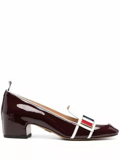 Thom Browne block-heeled loafers with logo enamel detail