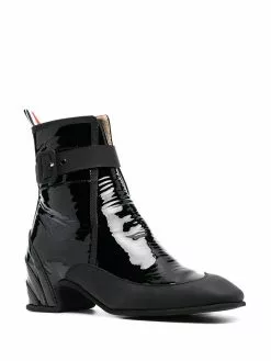 Thom Browne block-heeled galosh ankle boots
