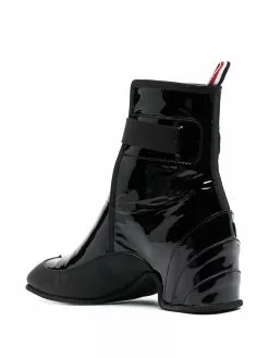 Thom Browne block-heeled galosh ankle boots