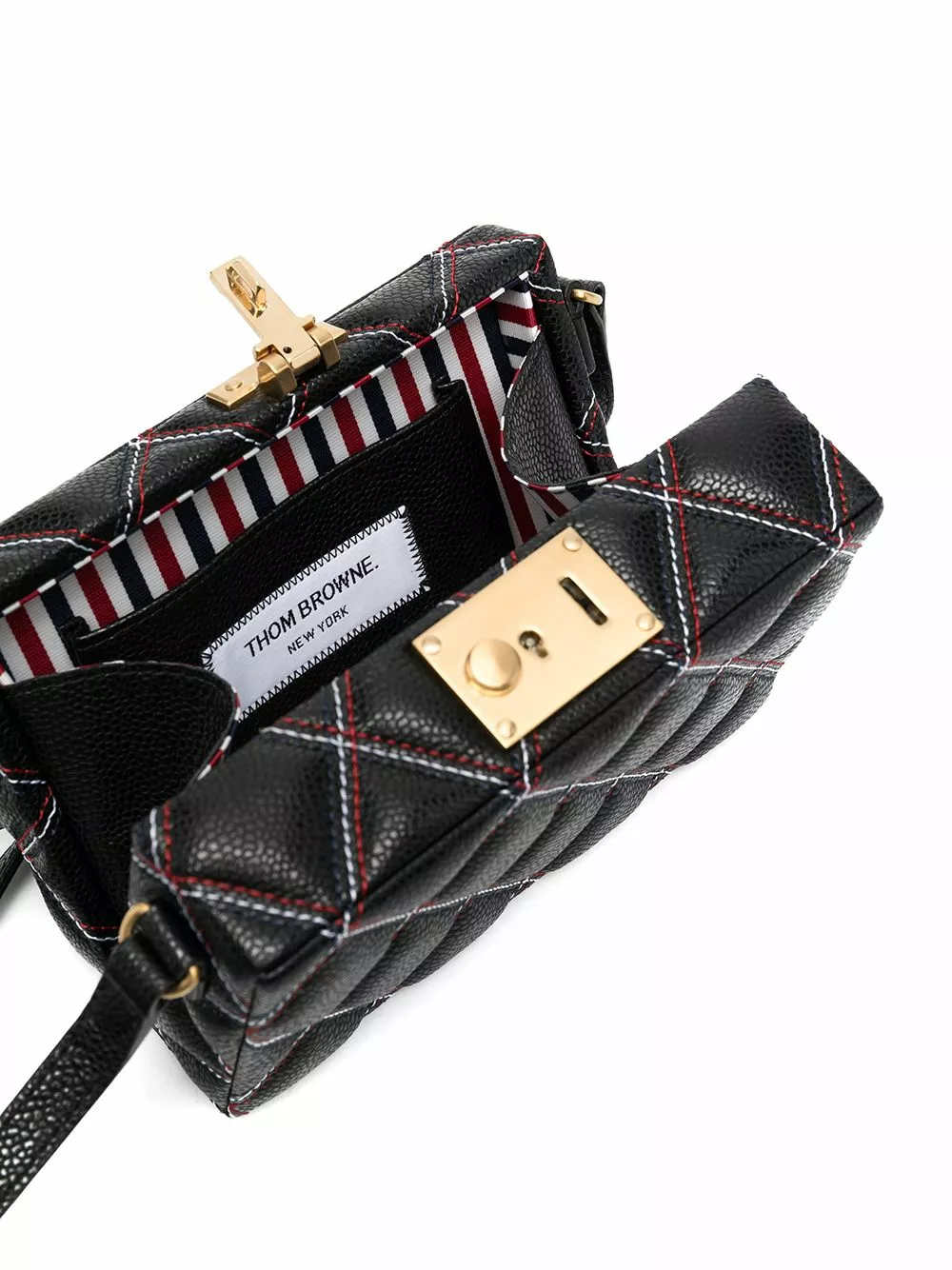 Thom Browne Mini Trunk quilted shoulder bag clutch bags of women 5 Thom Browne mini Trunk quilted shoulder bag
