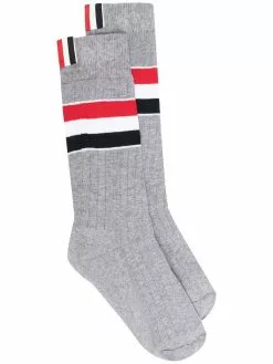 Thom Browne signature-stripe mid-calf socks