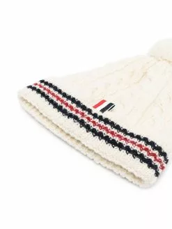 Thom Browne cable-knit RWB beanie