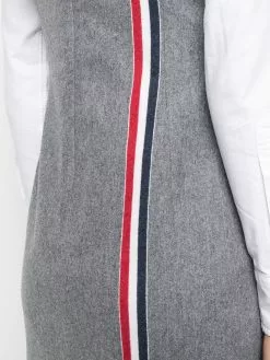 Thom Browne sleeveless 4-vent pencil dress