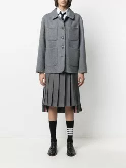 Thom Browne RWB-stripe sherling jacket