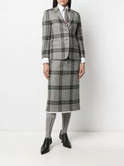 Thom Browne check-pattern single-breasted blazer