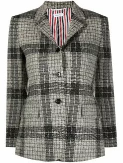 Thom Browne check-pattern single-breasted blazer