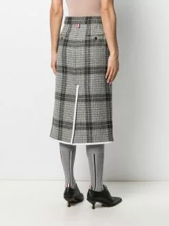 Thom Browne windowpane check sack skirt