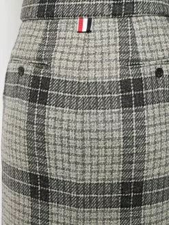 Thom Browne windowpane check sack skirt