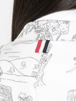 Thom Browne mix-print silk blazer