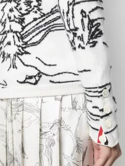 Thom Browne patterned intarsia-knit cardigan