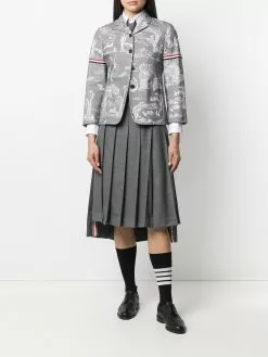 Thom Browne mix-print cotton blazer