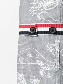 Thom Browne mix-print cotton blazer