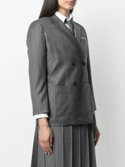 Thom Browne mix-print double-breasted blazer