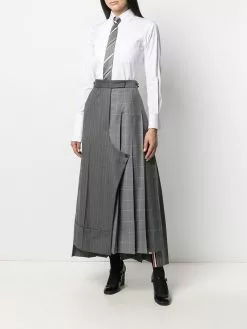 Thom Browne pinstripe pleated sack skirt