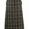 Thom Browne tartan check tweed sack skirt