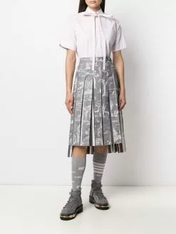 Thom Browne below-the-knee pleated skirt