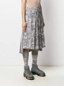 Thom Browne below-the-knee pleated skirt