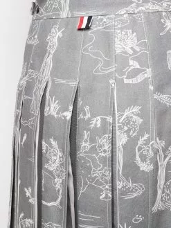 Thom Browne below-the-knee pleated skirt
