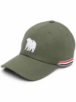 Thom Browne Bear embroidered RWB stripe baseball cap