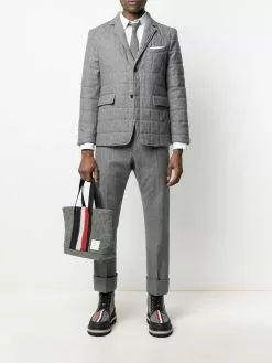 Thom Browne striped felt tote bag
