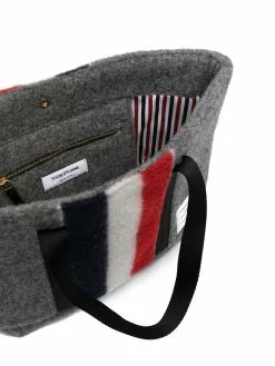 Thom Browne Striped felt tote bag tote bags of men 9 Thom Browne striped felt tote bag