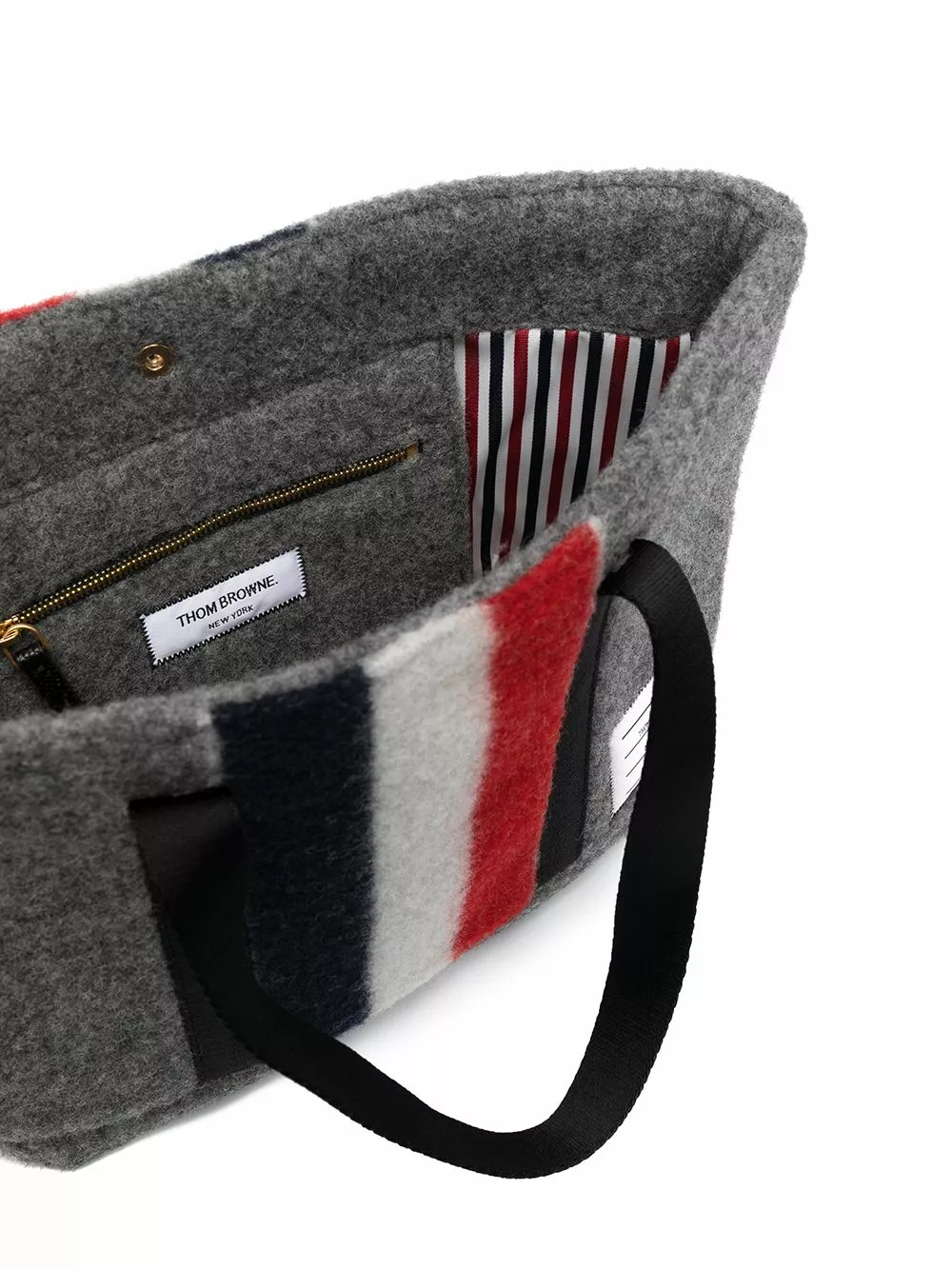 Thom Browne Striped felt tote bag tote bags of men 5 Thom Browne striped felt tote bag