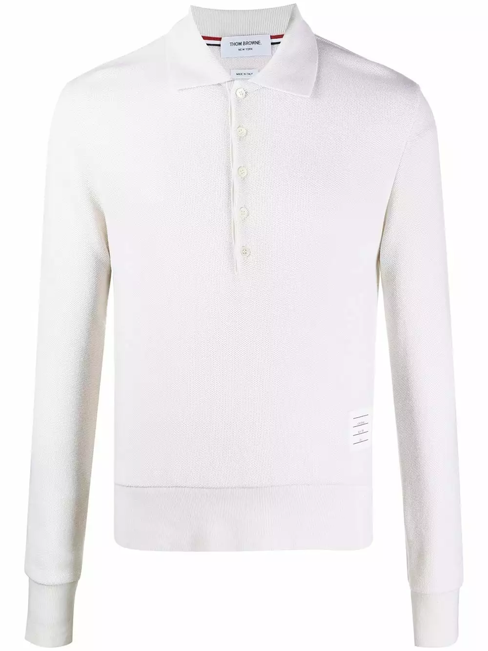 Thom Browne Long sleeved cashmere polo shirt polo shirts of men 1 Thom Browne long-sleeved cashmere polo shirt