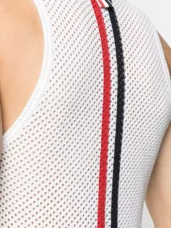 Thom Browne RWB stripe perforated tank top vests & tank tops of men 9 Thom Browne RWB stripe perforated tank top