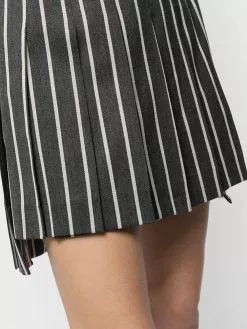 Thom Browne stripe-print pleated mini skirt