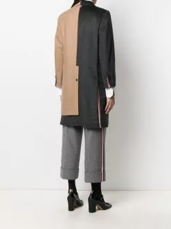 Thom Browne colour-block single-breasted coat